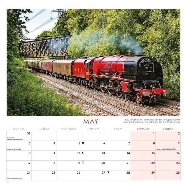 Country Railways Calendar 2027, Wall Calendars, Month To View, Transport, Gift