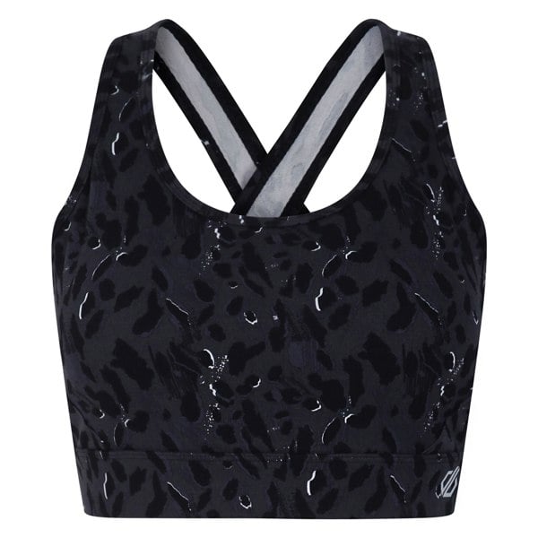 Dare 2B Womens/Ladies Swift II Animal Print Sports Bra - Black