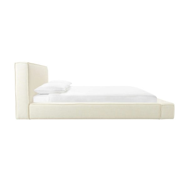 Furniture Edit Olafur Cream Linen King Size Bed