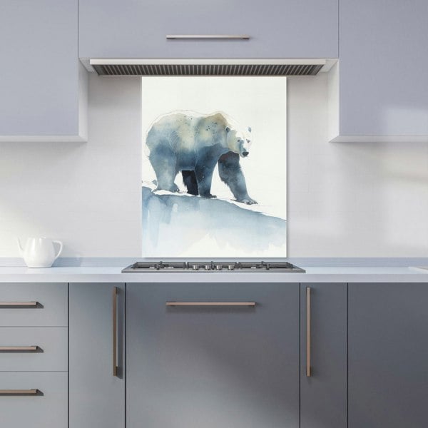 Warren Reed - Designer Polar Bear Watercolour Kitchen Splashback