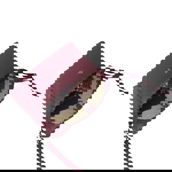 Assots London 'JEAN' Carmine Pink Real Soft Pebble Grain Leather Crossbody Bag