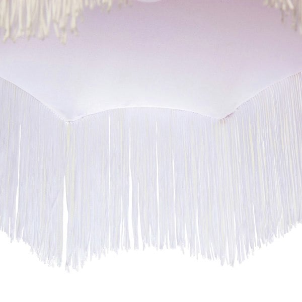 Classic Chic Victorian Shape Pendant Light Shade in Blush Pink Velvet Image 4