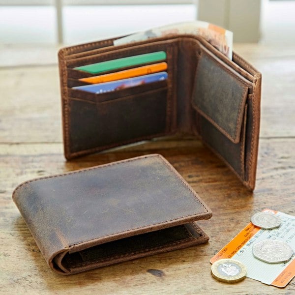 Paper High Buffalo Leather Billfold Wallet