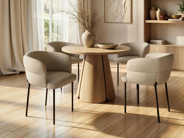 Ebony Oak Extendable Dining Set
