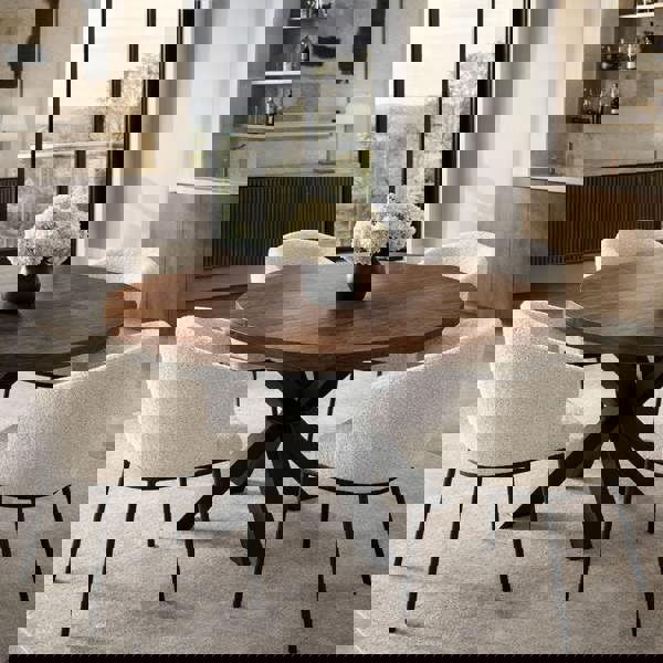 TRL Furniture Walnut Round Dining Table