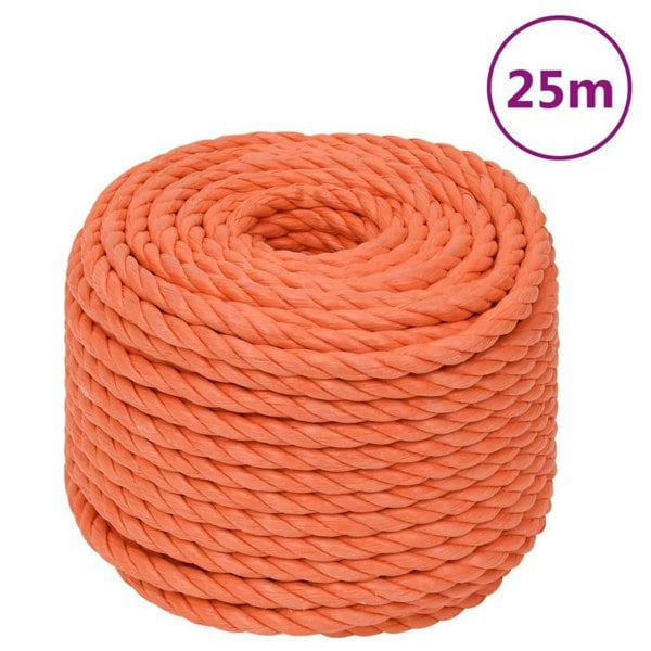 Berkfield Work Rope Orange 14 mm 25 m Polypropylene