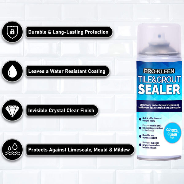 ProKleen Pro-Kleen Grout Cleaner 750ml and Tile & Grout Sealer 400ml - Cleans, Protects & Seals