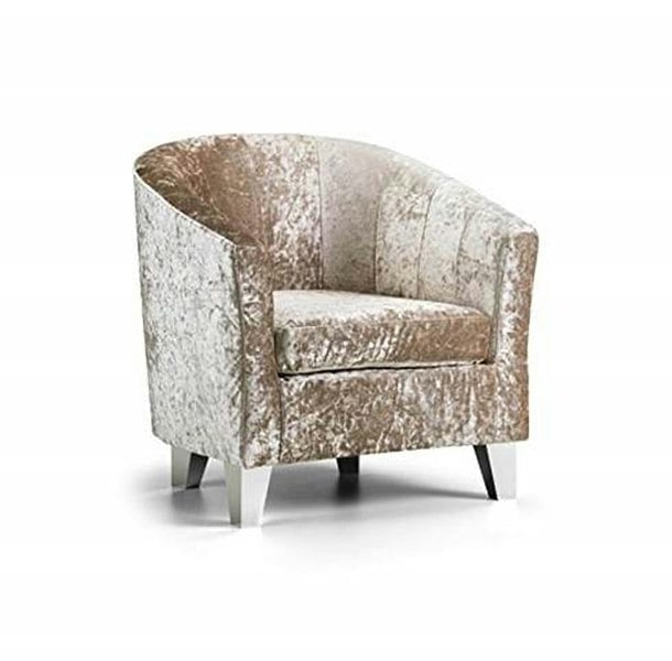 Comfy Living Modern Crushed Velvet Tub Chair Armchair - Add a Touch of Glamour to Your Living Space
