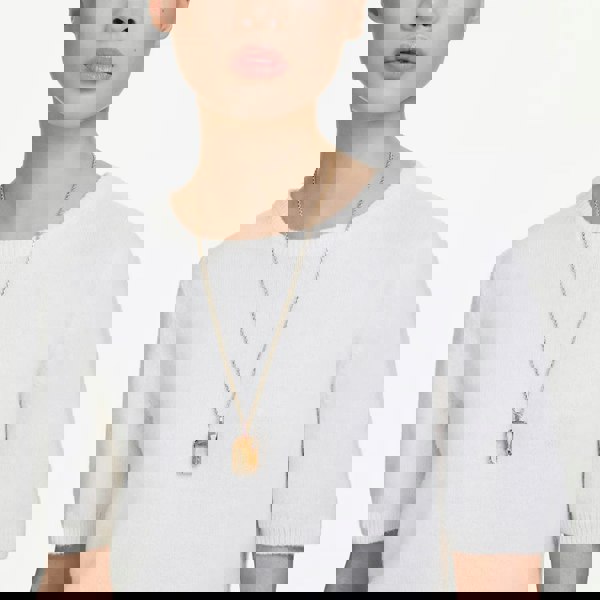 Swarovski Millenia Gold Tone Plated Octagon Cut Bronze Crystal Pendant Necklace 5725752