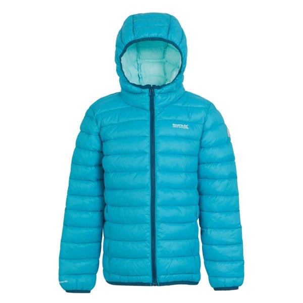 Regatta Childrens/Kids Marizion Hooded Padded Jacket - Tahoe Blue/Bleached Aqua