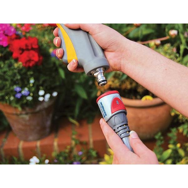 Hozelock 2035 Pro Metal Aquastop Hose Connector 12.5-15mm (1/2-5/8in) - Multi Colour - 