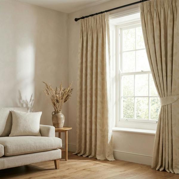 Sardinia made-to-measure curtains in Silk, styled in a living room