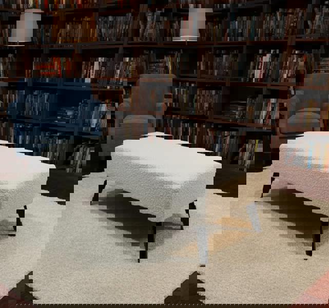 ISTOOLS Premium Teddy Bear Fluffy Creamy White Footstool Coffee Table Ottoman – Soft Plush, Stylish & Non-Storage