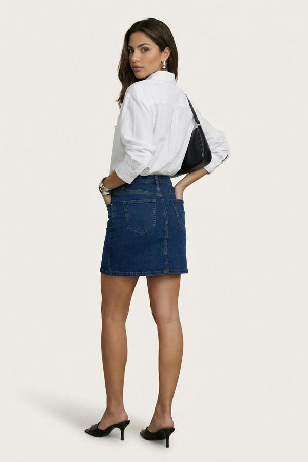 Urban Bliss Super Stretch Mini Denim Skirt Blue
