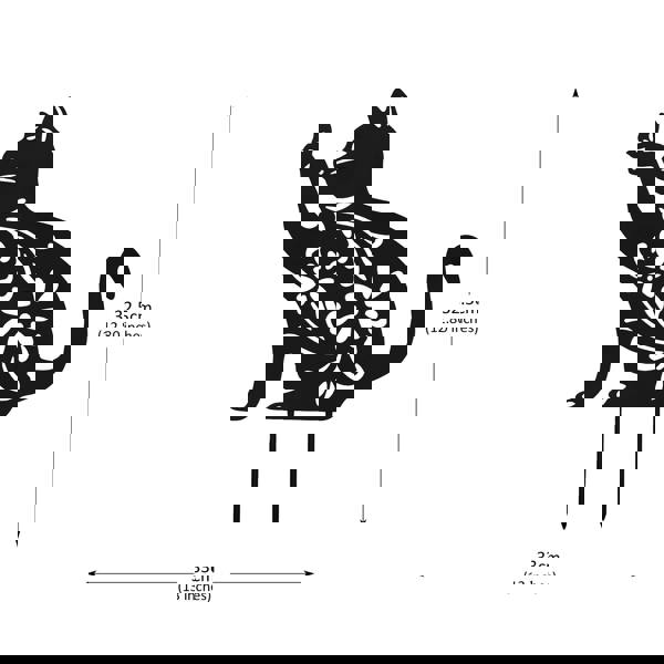 Nicoman Metal Cat and Dog Silhouette Garden Ornament