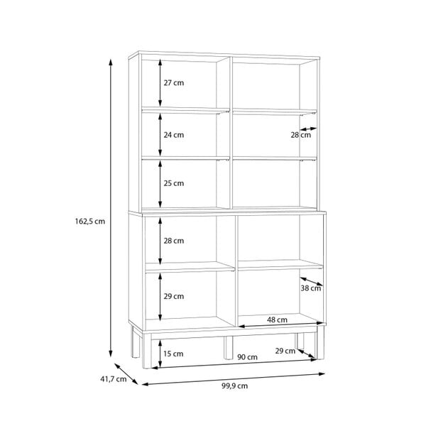 Wyld Haus Niva Light Grey and Natural Oak Effect Display Cabinet 4 Doors
