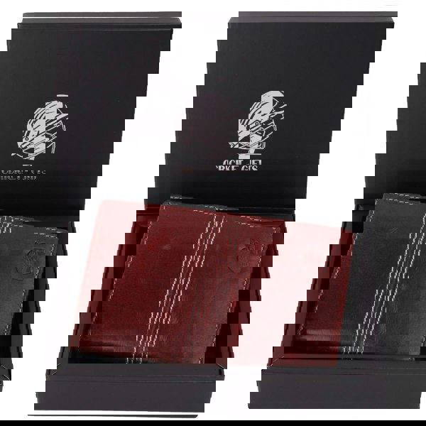 CRICKET-GIFTS - Buffalo Leather Travel Wallet | 5 Card Slots & ID Pouch | Mobile Phone Zip Area | Multicoloured, OneSize