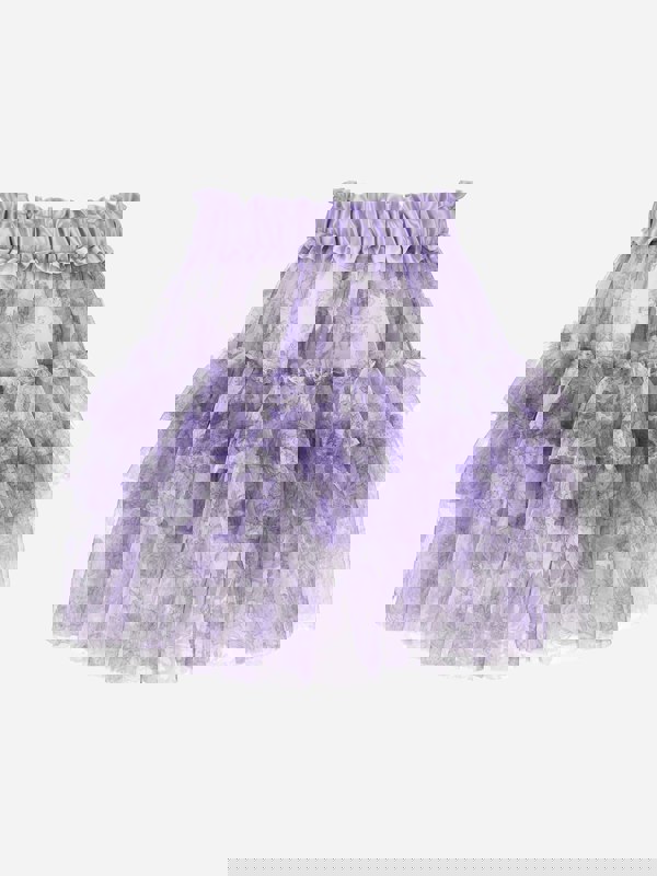 Monnalisa Girls Monochrome Tulle Skirt in Purple