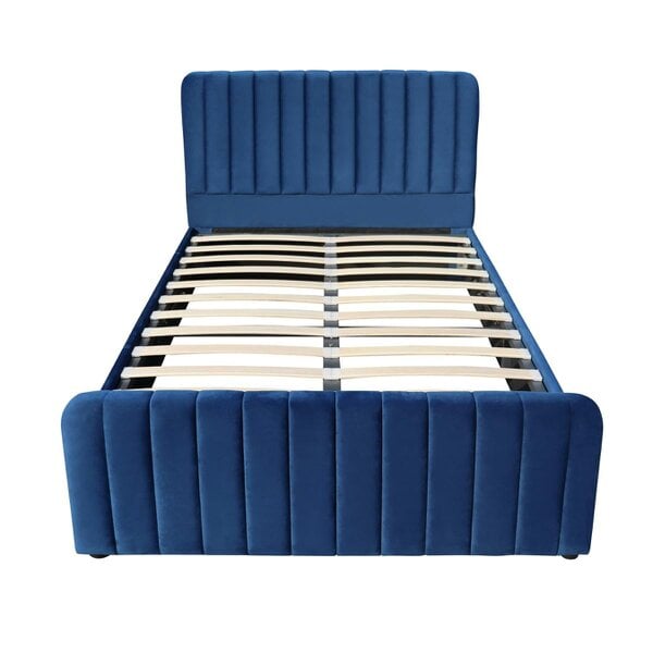 Kosy Koala Ottoman Storage Bed blue 4ft Double velvet bed gas lift up Storage Bed bedroom furniture