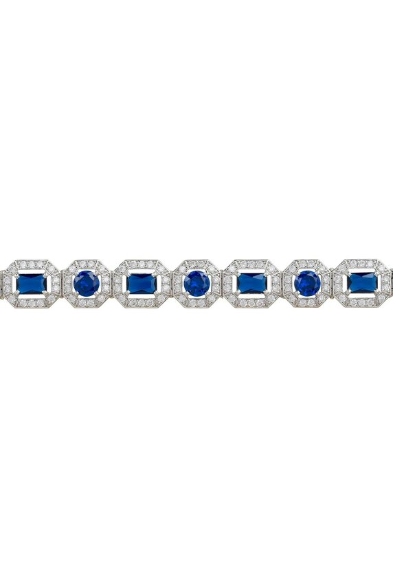 Latelita Whistledown Sapphire Gemstone Bracelet Silver