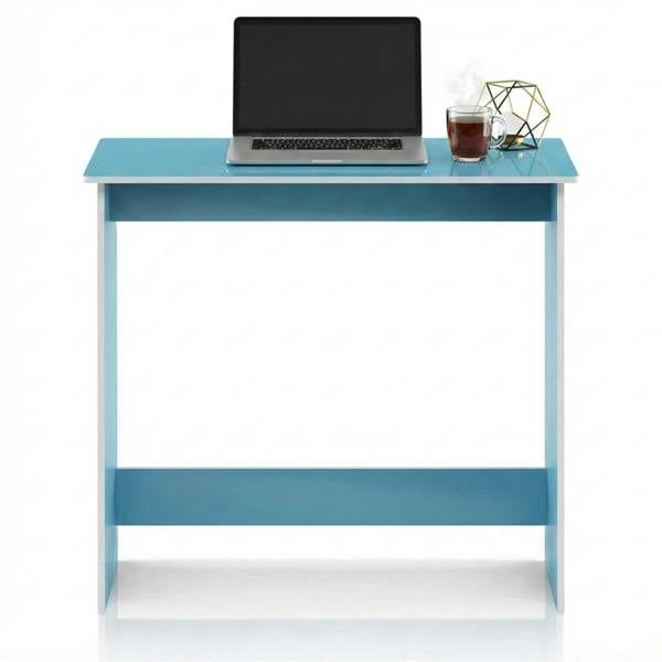 WALPLUS Contemporary Table | Simplistic Study Table, Light Blue/White with Functional Design