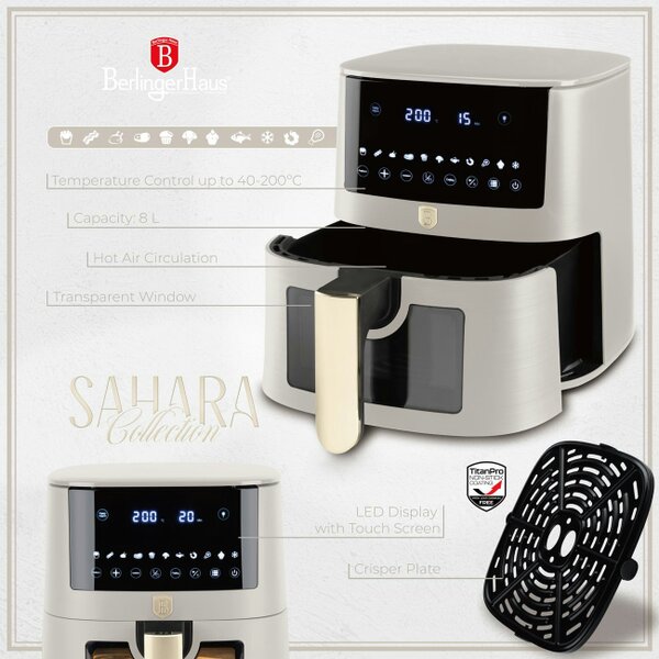 Berlinger Haus Air Fryer 8L Visible Window Berlinger Haus BH9607