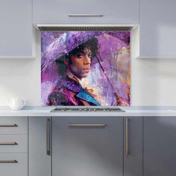 Warren Reed - Designer Purple Rain Tribute to Prince Kitchen Splashback