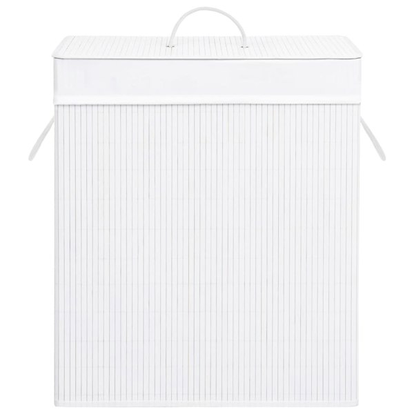 Berkfield Bamboo Laundry Basket White 83 L