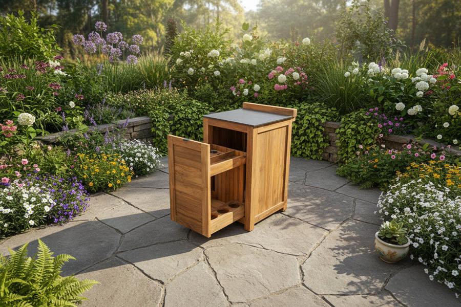 Ocean Designs Barletta Teak Kitchen Pull Out Door Unit