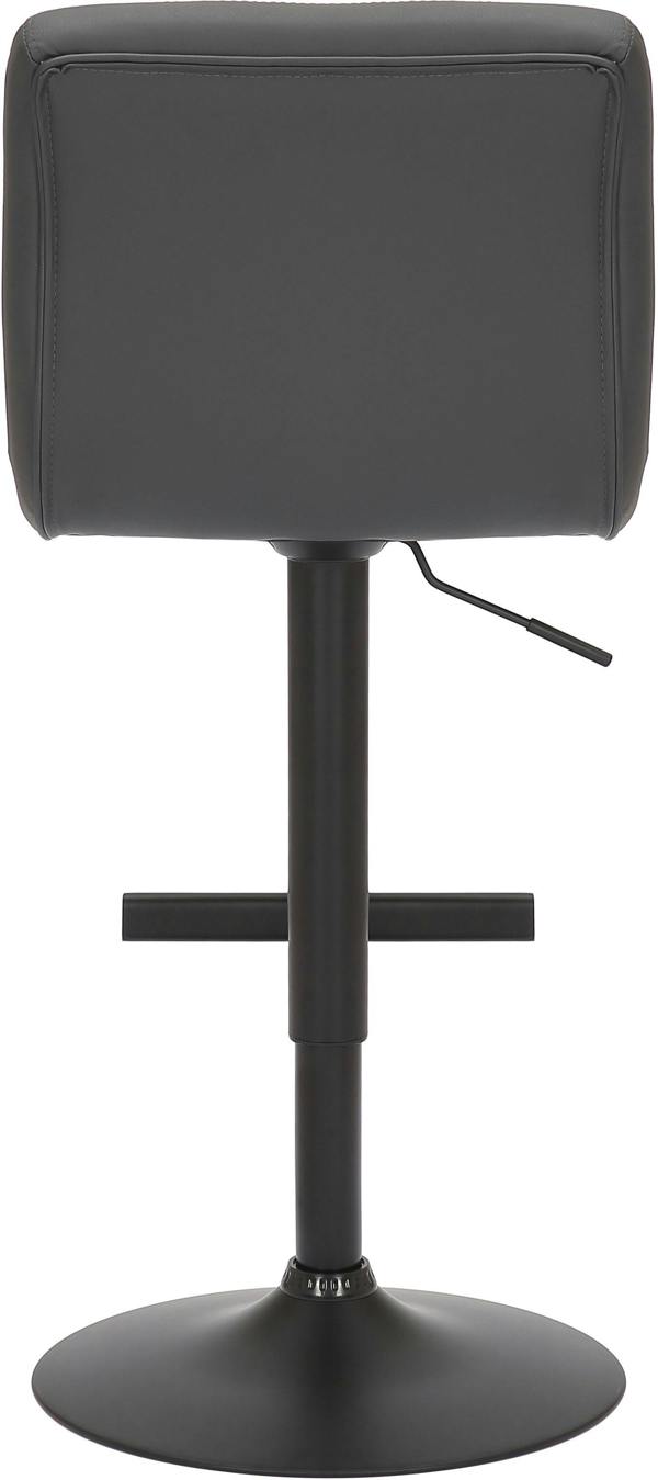 Lamboro Allegro Single Kitchen Bar Stool, Matt Black Footrest, Adjustable Swivel Gas Lift, Breakfast & Home Barstool, Charcoal Grey
