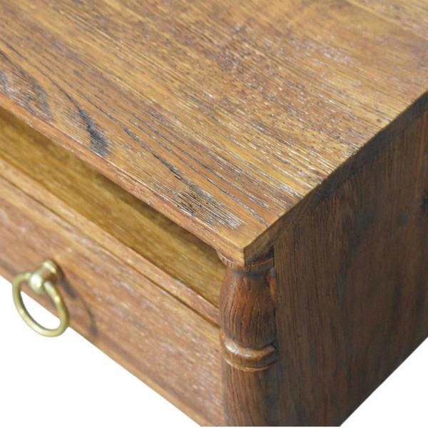 Artisan Furniture Solid Wood Turned Pillar Wall Nightstand