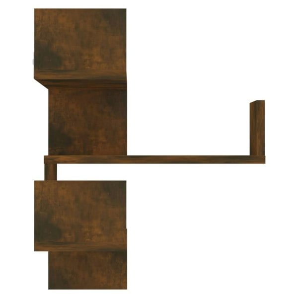 Berkfield Wall Corner Shelves 2 pcs Smoked Oak 40x40x50 cm Engineered Wood