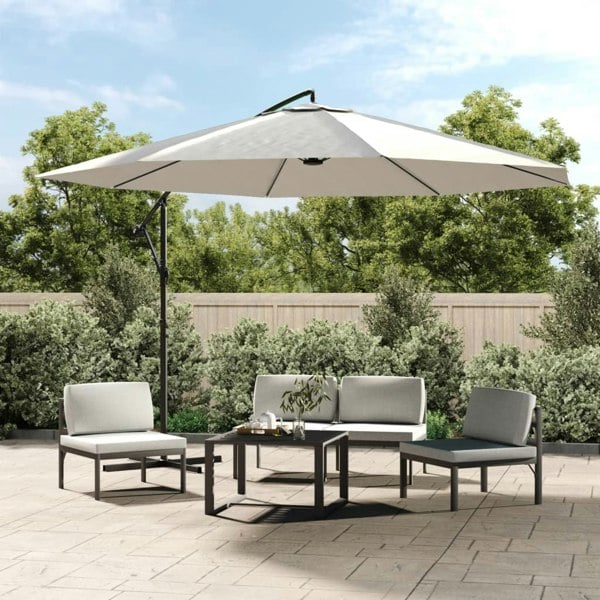 Berkfield Cantilever Umbrella 3.5 m Sand White