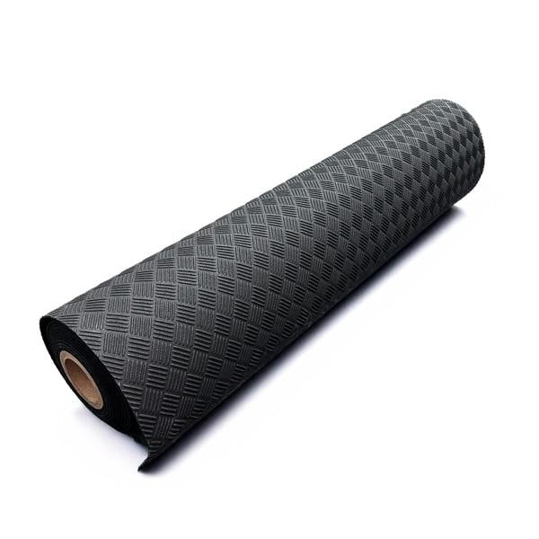 Nicoman Non-Slip Recycled Rubber Flooring Rolls - Deckplate Pattern