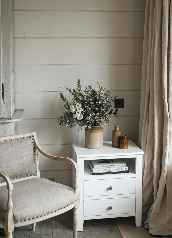 Statement Furniture Brooklyn Modern Bedside Table with Drawers and Shelf Assembled