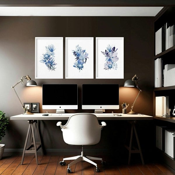 Pictures for home office | set of 3 wall art prints