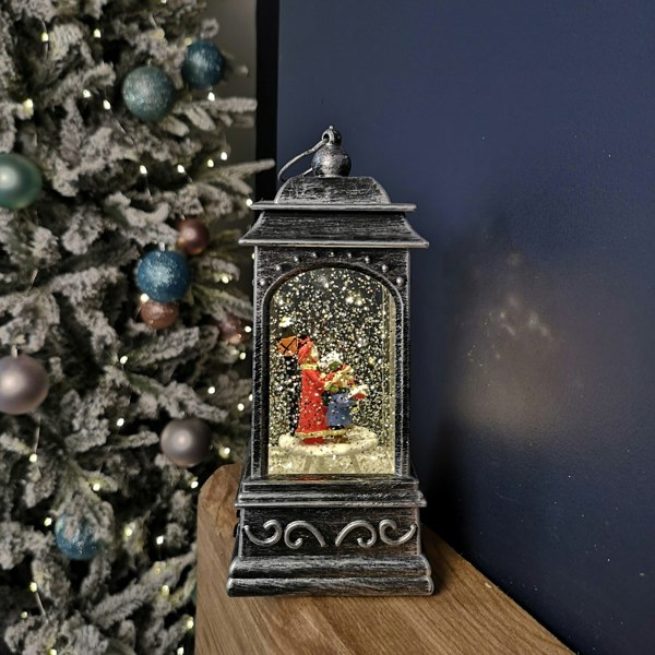 Samuel Alexander 21cm Battery Operated Christmas Carol Scene Glitter Water Spinner Lantern
