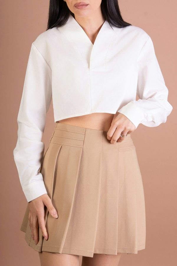 BALOU WOMENS PLEATED SKIRT