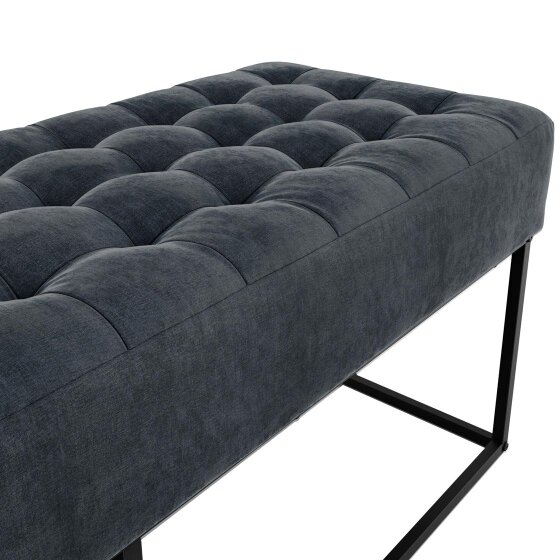 Wyld Haus Cavan Steel Grey Upholstered Diamond Bench
