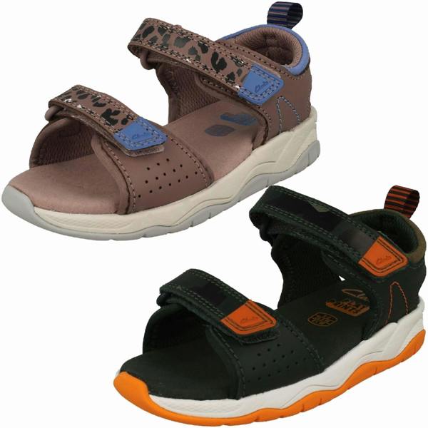Clarks Childrens PLAYPRINT Collection By Clarks Big Cat Detailed Sandals Clowder Print