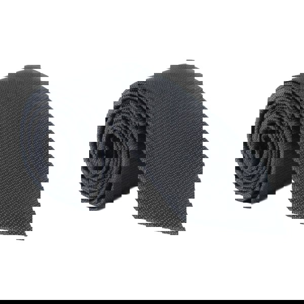 Alexander McQueen woven silk tie in a charcoal dark grey tone