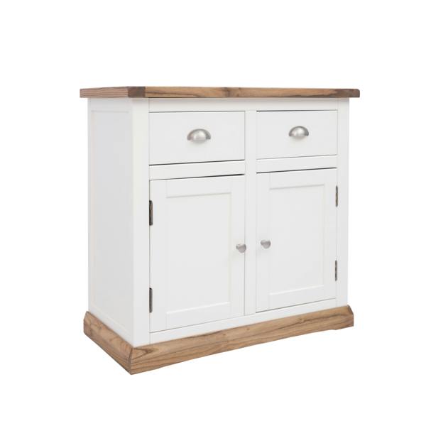 Cabinet Bits Tropea Off White 2 Drawer 2 Door Sideboard Chrome Cup Handle