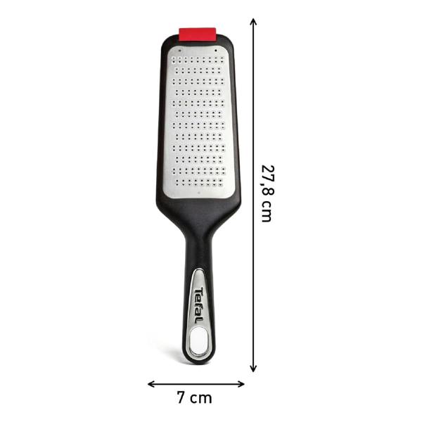 Tefal Ingenio Premium Grater Stainless Steel Non-Slip Kitchen Tool Black and Red
