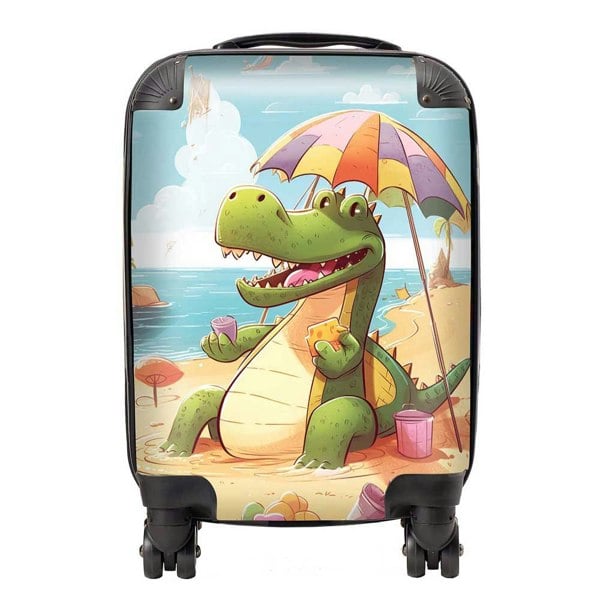 Warren Reed A Crocodile On A Beach Holiday Suitcase