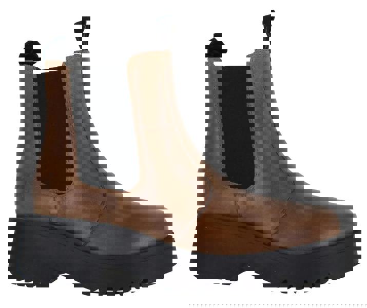 Fly London Medi Womens Wedged Heeled Chelsea Biker Ankle Boots