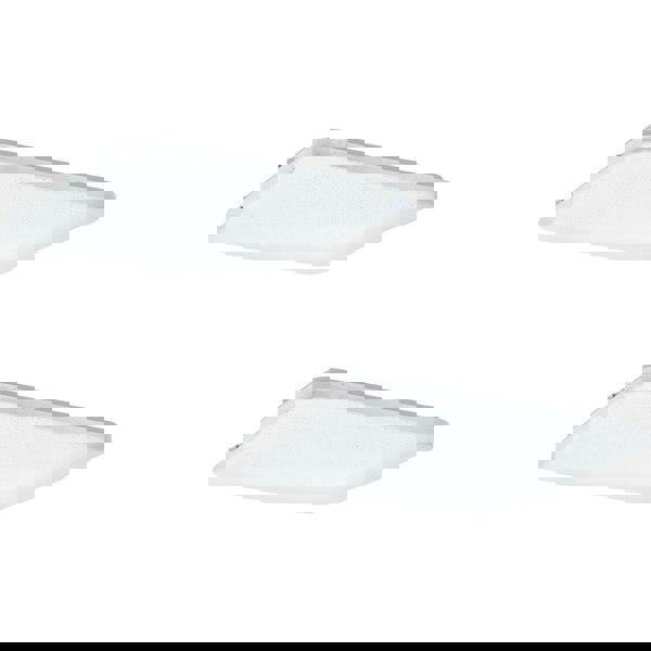 2 PACK Wall Flush Ceiling Light White Shade White With Crystal Effect LED 49.5W Loops