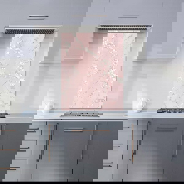 Warren Reed - Designer Baby Pink Quartz Effect Kitchen Splashback