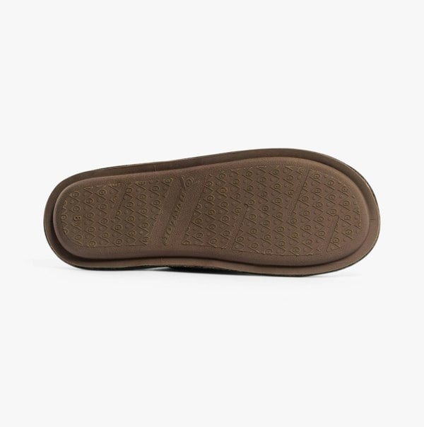 Dunlop TAYLOR Mens Suede Mule Slippers Black