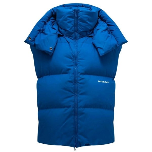 Off-White Bouce Hooded Gilet Peacock Blue Down Jacket M