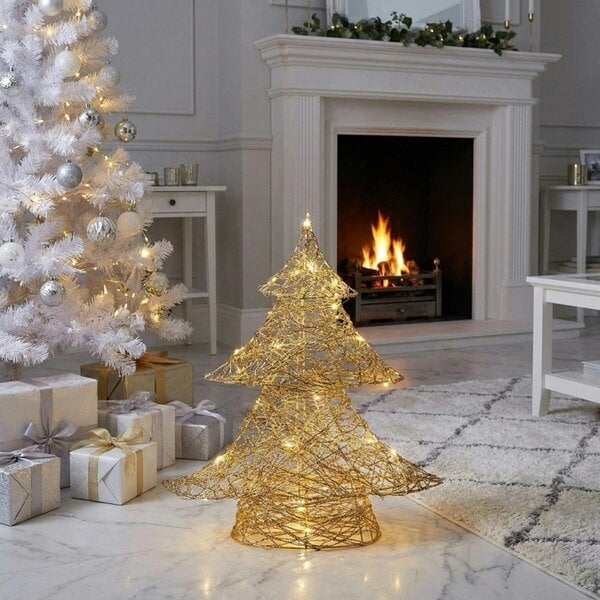 Garden Greatness Gold Weave LED Christmas Tree Light